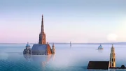 Vor 50 Millionen Jahren hätte ein tropisches Meer Wien überschwemmt (Computeranimation).