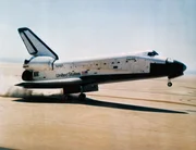 Columbia Space Shuttle landing.