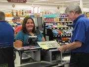 Amanda Ostrowski at checkout.