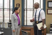 Melissa Fumero (Amy Santiago), Terry Crews (Terry Jefford).