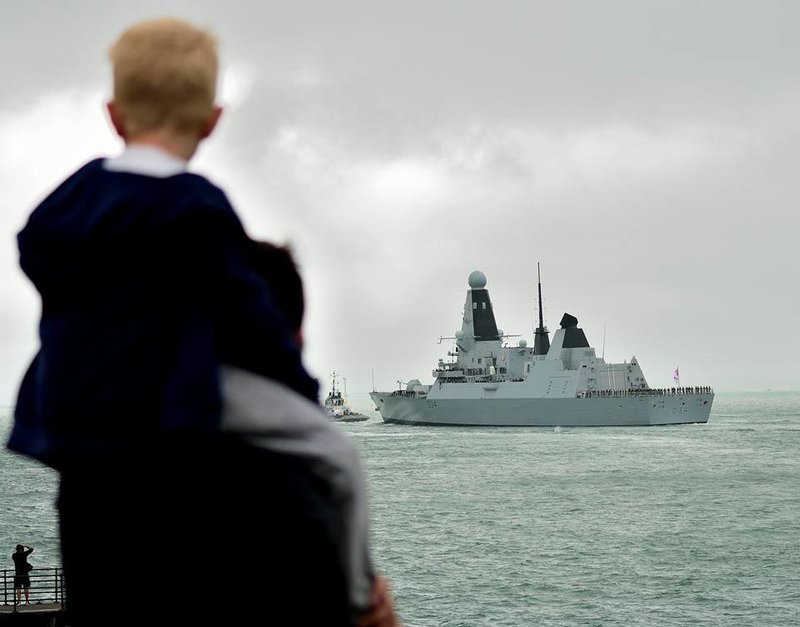 British Royal Navy destroyer HMS Diamond (D34).