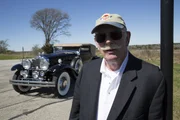 Picture Shows: Richard Mitchell with his 1930 Stutz Model M Supercharged Coupe