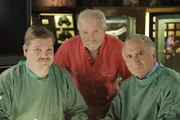 Picture Shows: From left: Dr Quentin Fogg, anatomist; Dr George McGavin, presenter; Donald Sammut, hand surgeon.