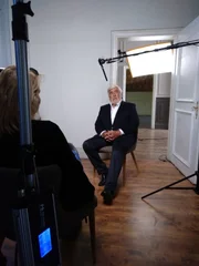 Mario Adorf während des Interviews.