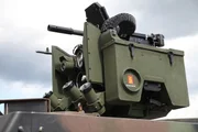 Protector Remote Weapons Station , Kongsberg - close up shot.