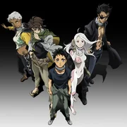 Jeder Deadman hat seine eigenen Kämpfe auszutragen, doch gemeinsam wären sie fast unschlagbar: Karako Koshio (l.), Nagi Kengamine (2.v.l.), Ganta Igarashi (M.), Shiro (2.v.r.), Senji Kiyomasa (3.v.r) ...