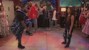 In the front: Double G (Kel Mitchell) and Babe Carano (Cree Cicchino)