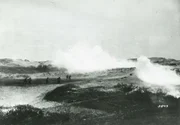 Gasangriffe in den Sanddünen im Juli 1917.