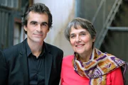 Raphaël Enthoven und Agnès Spiquel, die Präsidentin der Gesellschaft zur Erforschung des Werks von Albert Camus