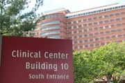 Exterior shot of the South Entrance to Building 10.