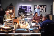 In the back, on the right side: Cryptologist and Artificial Intelligence expert Kevin Knight and his team