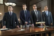 L-R: Benjamin "Benny" Colón (Freddy Rodriguez ), Adam Harris (Sam Vartholomeos), Dr. Jason Bull (Michael Weatherly) and Chunk Palmer (Chris Jackson)