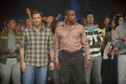 Psych -- "Talk Derby to Me" -- Pictured: (l-r) James Roday as Shawn Spencer, Dule Hill as Burton "Gus" Guster -- USA Network Photo: Alan Zenuk