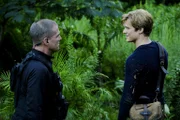 Während Jack (George Eads, l.) vom Bermuda-Dreieck deutlich eingeschüchtert ist, hat MacGyver (Lucas Till, r.) seinen Humor noch lange nicht verloren ...