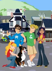 F¸nf Freunde sind zur¸ck: Allie, Dylan, Max, Jo (v.l.) und Hund Timmy begeben sich auf Verbrecherjagd.