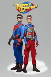 L-R: Captain Man (Cooper Barnes) and Henry Danger (Jace Norman)