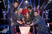 L-R: DJ Antoine, Gölä, Anna Rossinelli, Noah Veraguth, Trauffer