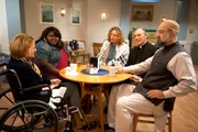 Laura Linney as Cathy, Gabourey Sidibe as Andrea, Judy Gold as the Rabbi, David Aaron Baker as the Priest and Ramsey Faragallah as the Imam in The Big C (Season 4, Episode 4) - Photo: Barbara Nitke/SHOWTIME - Photo ID: TheBigC_404_0972
