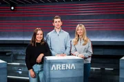 Die jugendlichen Moderatoren: v.l. Aneschka Berchtold, Jonas Lüthy und Laurine Frauchiger