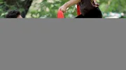Ranveer Brar, li, Dance Instructor Jungle Dance (Samir Saud, re)