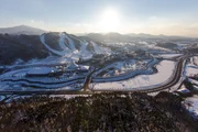 PYEONGCHANG, SOUTH KOREA: Winter view of ski resort
