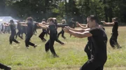 Scene from the documentary Bootcamp für Stuntschüler -Disziplin und harte Worte