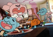 L-R: Gumball, Richard, Darwin, Nicole, Anais