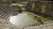 Amphitheater in der Ausgrabungsstätte Butrint im Süden Albaniens.