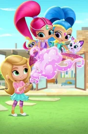 L-R: Alina Foley as Leah, Dee Bradley Baker as Tala, Eva Bella as Shimmer, Isabella Crovetti-Cramp as Shine and Dee Bradley Baker as Nahal.