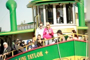 The group on a boat tour in Savannah.