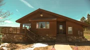 Outside view of Home 3, which is located in Kremmling, Colorado and sits on Lake Agnes.