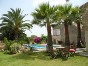 Villa mit Palmen