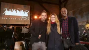 Regisseurin Daniela Raskito (Mitte) mit Niels Schröder (links) und Yared Dibaba (rechts): nach getaner Arbeit zufriedene Gesichter.