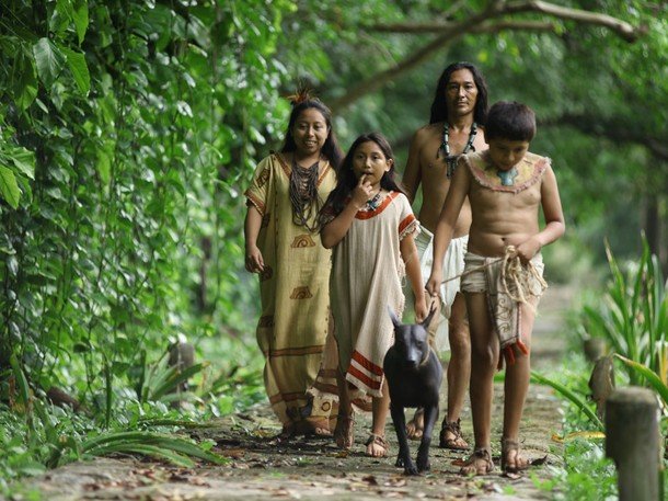 Merida, Mexico - Reenactment shot of a Maya family. A growing group of individuals is readying themselves for a global collapse that mirrors what happened to the Maya more than a thousand years ago.