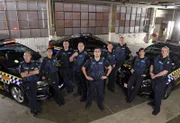 Cast of Highway Patrol pose for portraits at the Dawson street Police Complex on the 11th of August 2016 in Melbourne Australia.