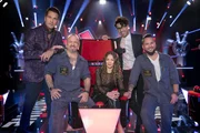 L-R: DJ Antoine, Gölä, Anna Rossinelli, Noah Veraguth, Trauffer