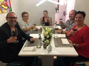 V.l.: Werner, Sadet, Gastgeberin Sarah, Andreas und Silke