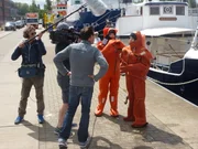 Schiffsrettungsübung im Seenotrettungsanzug