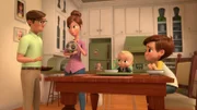 L-R: Mr. Templeton, Janice Templeton, Kitten, Boss Baby, Tim Templeton