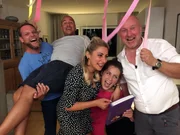 V.l.: Filippi, Eduardo "Eddi", Hanni, Gastgeberin Eva und Claus