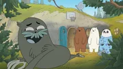 L-R: Charlie (voiced by Jason Lee), Grizzly (voiced by Eric Edelstein), Ice Bear (voiced by Demetri Martin), Panda (voiced by Bobby Moynihan)