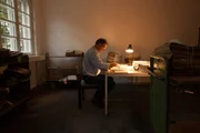 Picture Shows: Presenter Peter Barton at German archives