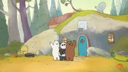 (v. l.) Eisbär, Panda und Grizz