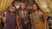 Jodha Bai (Paridhi Sharma, re)
Moti Bai (Ankita Chaudhry, li)
Salima Sultan Begum (Manisha Yadav, Mitte)