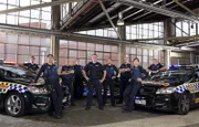 Cast of Highway Patrol pose for portraits at the Dawson street Police Complex on the 11th of August 2016 in Melbourne Australia.