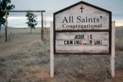 All Saints Congregational Church's sign.