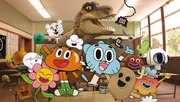 "Die fantastische Welt von Gumball", "Der Dritte." Beste Freunde zu sein ist toll, doch Gumball und Darwin wird es plötzlich etwas langweilig in ihrer Unzertrennlichkeit. Der Versuch, neues Blut in ihre Zweierbeziehung zu bringen, gelingt nach anfänglichen Schwierigkeiten, doch dann machen sich bald Missgunst und Eifersucht breit.