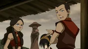 L-R: Katara, Toph, Sokka