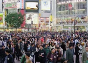 Menschenmenge in Tokio, Hachiko-Kreuzung