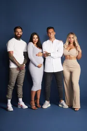 L-R: Aaron Chalmers, Marnie Simpson, Gary Beadle, Holly Hagan